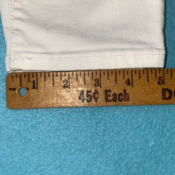 GAP 1969 mid rise stretch denim legging white 5 pocket button zipper size 27 - Picture 15 of 15